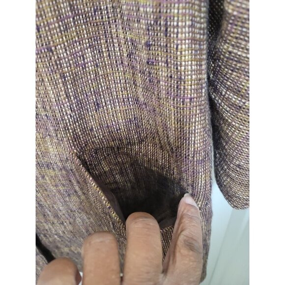 Valencia Women's Medium Brown Textured Coat With Stand Collar & Pockets - Picture 4 of 12